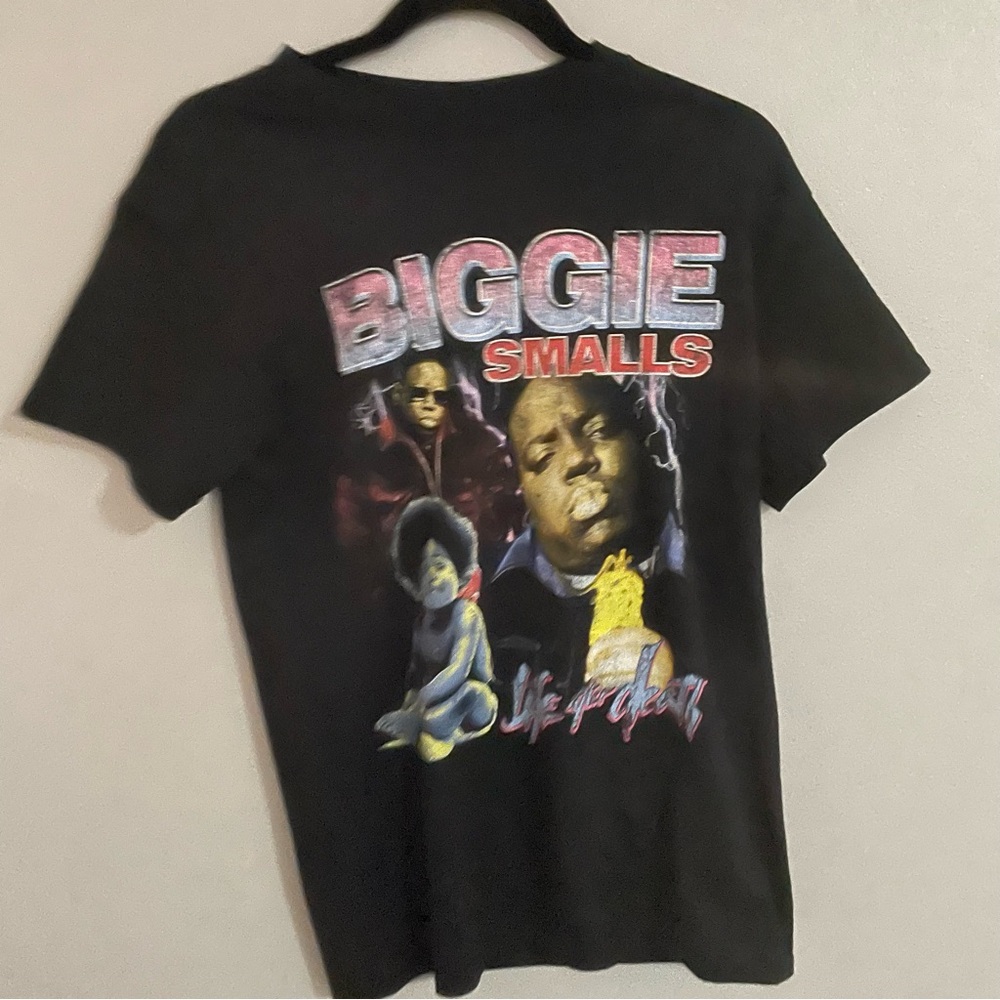 NWT Womens Size small Biggie Smalls Graphic T-Shirt - Black